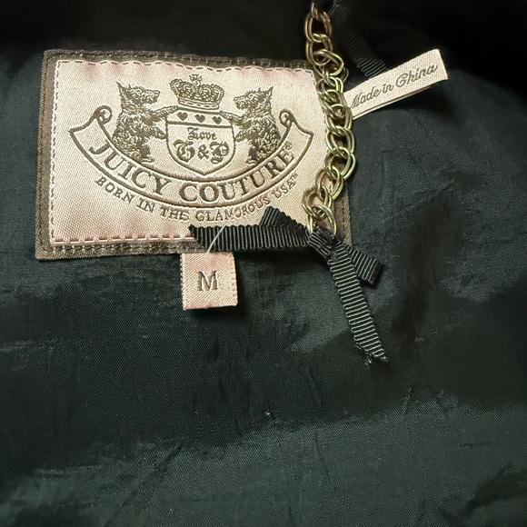 Juicy Couture Black Hooded Puffer Vest, black, Size M - Picture 7 of 12